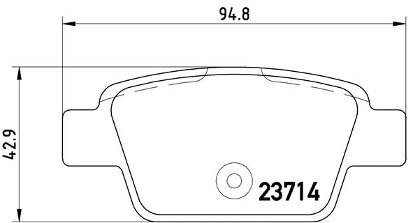 Brembo Brake Pads Rear Alfa Mito ( Set Lh&Rh) (P23080)