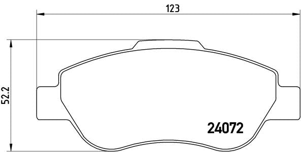 Brembo Brake Pads Front Fiat Panda ( Set Lh&Rh) (P23097)