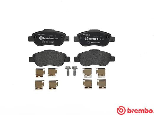 Brembo Brake Pads Front Fiat Panda ( Set Lh&Rh) (P23097)