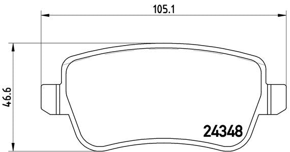 Brembo Brake Pads Rear Fiat Croma ( Set Lh&Rh) (P23101)