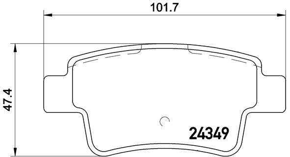 Brembo Brake Pads Rear Opel Corsa 1.6Op ( Set Lh&Rh) (P23104)