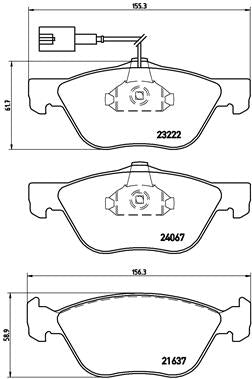 Brembo Brake Pads Front Alfa 145/Gt/Fiat ( Set Lh&Rh) (P23112)