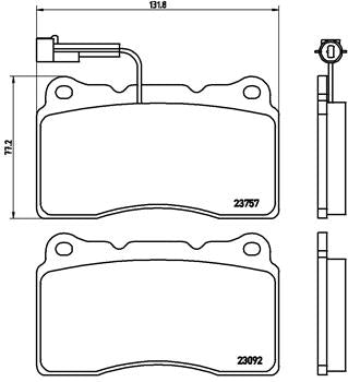 Brembo Brake Pads Front Alfa 159 ( Set Lh&Rh) (P23115)