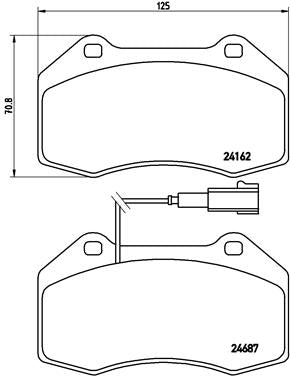 Brembo Brake Pads Front Alfa Mito 1.4T ( Set Lh&Rh) (P23117)