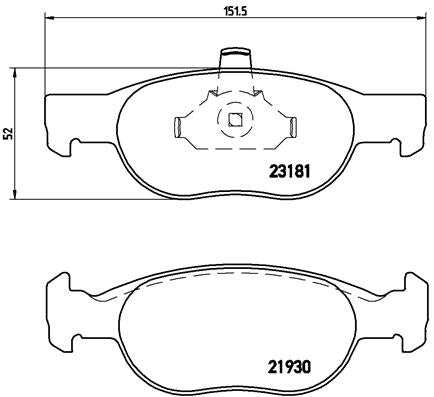 Brembo Brake Pads Front Fiat Punto 176/18 ( Set Lh&Rh) (P23125)