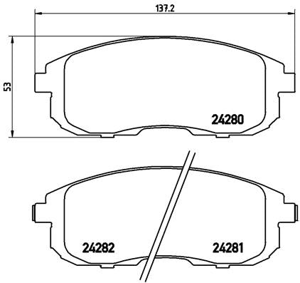 Brembo Brake Pads Front Suzuki Sx4 ( Set Lh&Rh) (P23126)