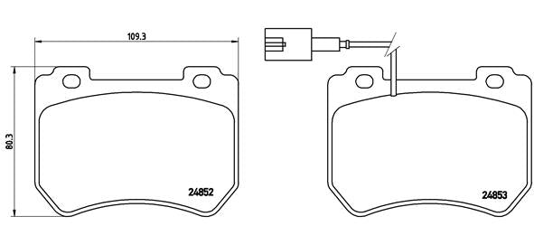 Brembo Brake Pads Front Alfa 159/ Brera ( Set Lh&Rh) (P23129)