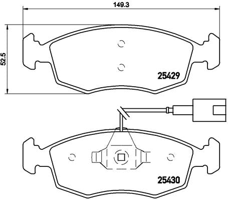 Brembo Brake Pads Front Fiat Punto ( Set Lh&Rh) (P23138)