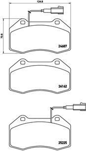 Brembo Brake Pads Front Alfa Mito ( Set Lh&Rh) (P23139)