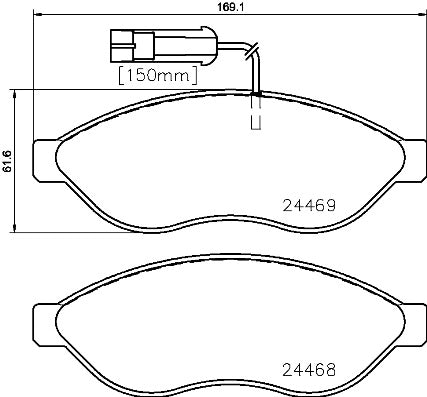 Brembo Brake Pads Front Citroen Relay ( Set Lh&Rh) (P23143)