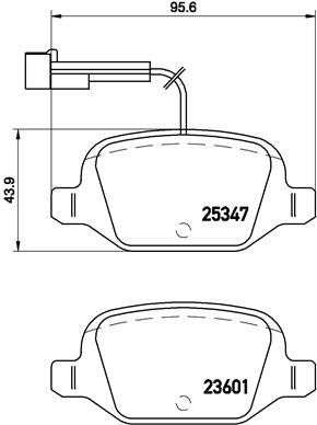 Brembo Brake Pads Rear Fiat 500 ( Set Lh&Rh) (P23146)