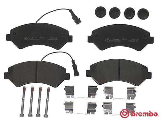 Brembo Brake Pads Front Fiat Ducato ( Set Lh&Rh) (P23161)