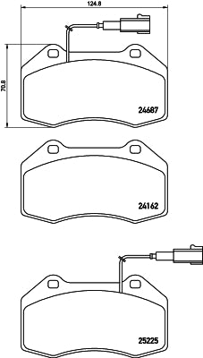 Brembo Brake Pads Front Alfa Romeo 4C ( Set Lh&Rh) (P23162)