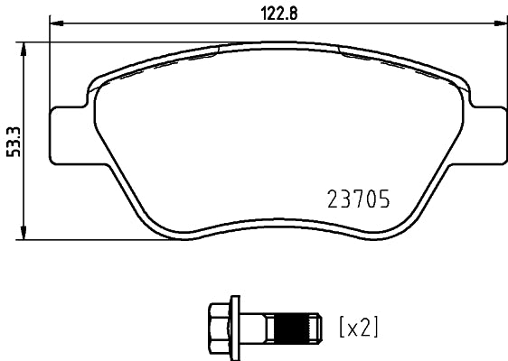 Brembo Brake Pads Front Fiat Doblo ( Set Lh&Rh) (P23169)