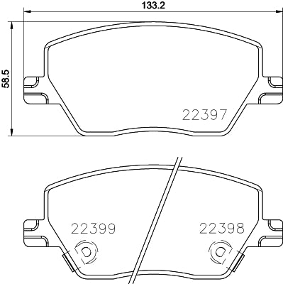 Brembo Brake Pads Front Fiat Tipo ( Set Lh&Rh) (P23170)