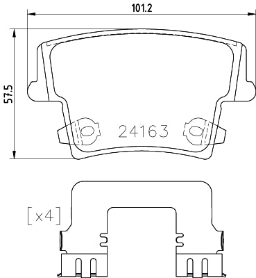 Brembo Brake Pads Rear Chrysler 300C ( Set Lh&Rh) (P23175)