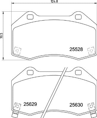 Brembo Brake Pads Front Fiat/Mazda ( Set Lh&Rh) (P23182)