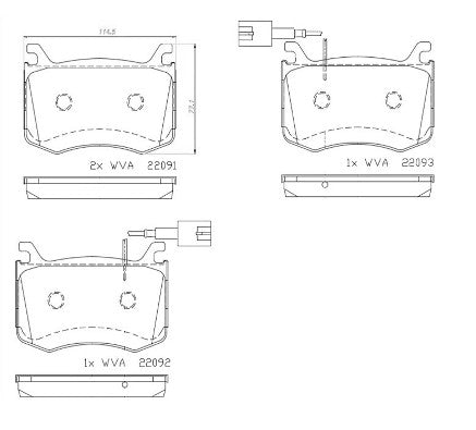 Brembo Brake Pads Front Alfa Romeo ( Set Lh&Rh) (P23183)