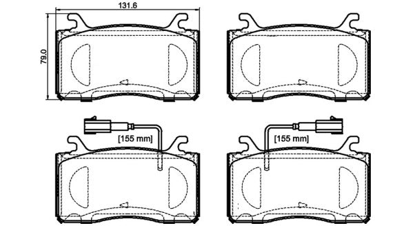 Brembo Brake Pads Front Alfa Romeo ( Set Lh&Rh) (P23185)