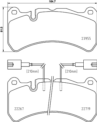 Brembo Brake Pads Front Alfa Romeo ( Set Lh&Rh) (P23186)