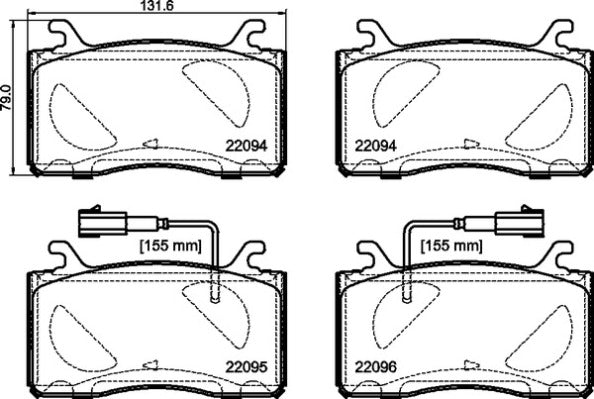 Brembo Brake Pads Front Alfa Romeo ( Set Lh&Rh) (P23187)