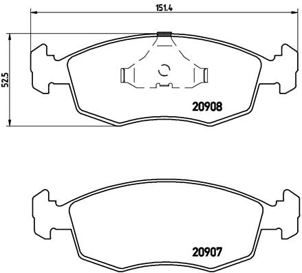 Brembo Brake Pads Front Various Variousm ( Set Lh&Rh) (P24019)