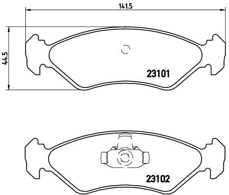 Brembo Brake Pads Front Ford Fiesta ( Set Lh&Rh) (P24044)