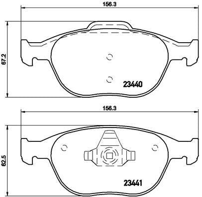 Brembo Brake Pads Front Ford Focus St ( Set Lh&Rh) (P24058)