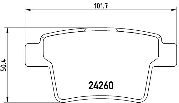 Brembo Brake Pads Rear Ford/Jag Mondeo/X ( Set Lh&Rh) (P24063)