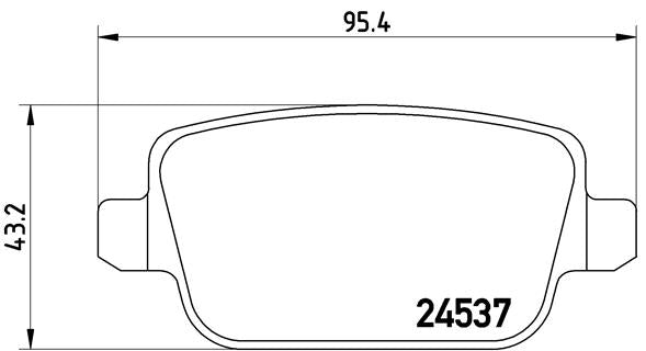 Brembo Brake Pads Rear Ford Focus Ii /Kuga ( Set Lh&Rh) (P24075)