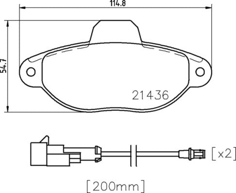 Brembo Brake Pads Front Fiat 500 ( Set Lh&Rh) (P24147)