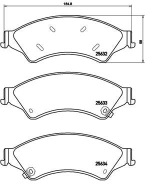 Brembo Brake Pads Front Ford Ranger/Mazda ( Set Lh&Rh) (P24153)