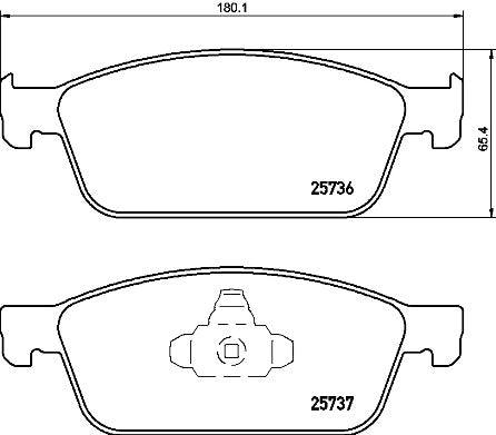 Brembo Brake Pads Front Ford Focus St ( Set Lh&Rh) (P24157)