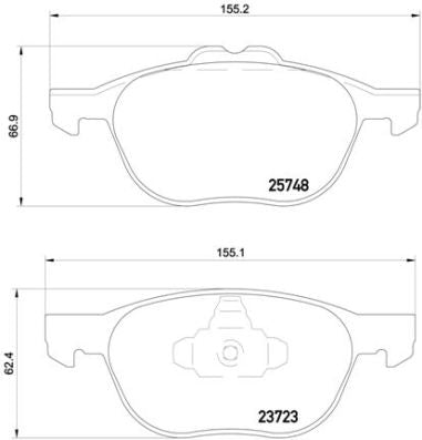 Brembo Brake Pads Front Ford Kuga ( Set Lh&Rh) (P24158)