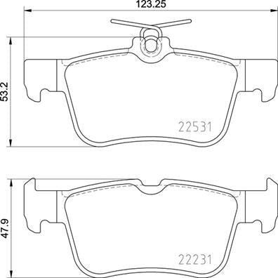 Brembo Brake Pads Rear Ford Kuga ( Set Lh&Rh) (P24175)