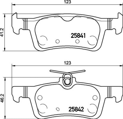 Brembo Brake Pads Rear Ford Fiesta 7 2017 ( Set Lh&Rh) (P24204)