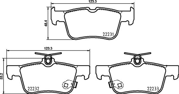 Brembo Brake Pads Rear Ford ( Set Lh&Rh) (P24217)