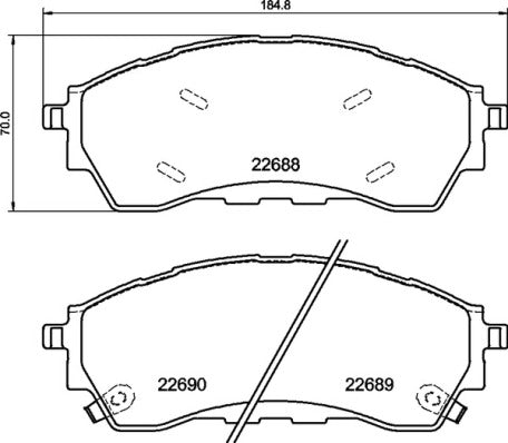 Brembo Brake Pads Front Ford Ranger ( Set Lh&Rh) (P24225)