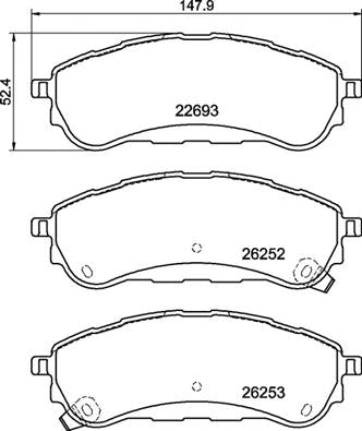 Brembo Brake Pads Fr/Rr Ford Ranger ( Set Lh&Rh) (P24235)