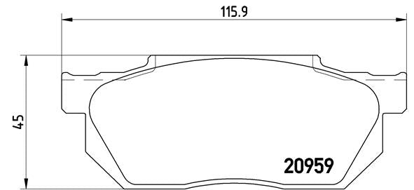 Brembo Brake Pads Front Honda Ballade ( Set Lh&Rh) (P28006)