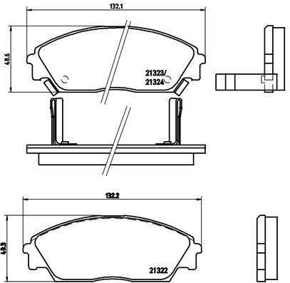 Brembo Brake Pads Front Honda Ballade ( Set Lh&Rh) (P28016)