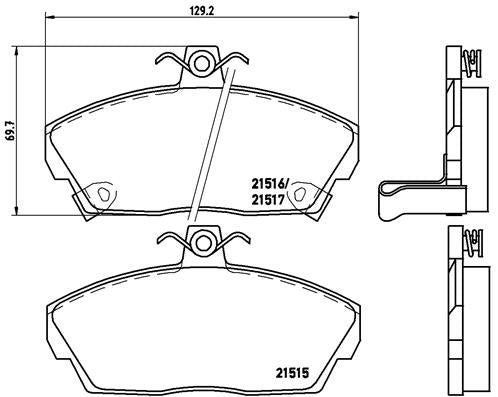 Brembo Brake Pads Front Mg Tf 1.8L ( Set Lh&Rh) (P28020)