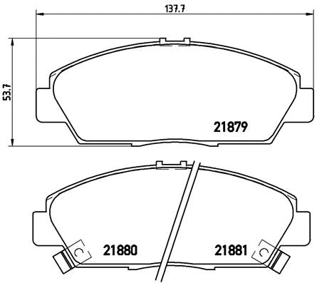 Brembo Brake Pads Front Honda Prelude ( Set Lh&Rh) (P28021)