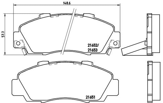 Brembo Brake Pads Front Honda Crv ( Set Lh&Rh) (P28026)