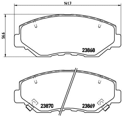 I-Brembo Brake Pads Front Honda Crv ( Set Lh&amp;Rh) (P28035)