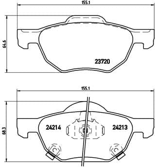 I-Brembo Brake Pads Front Honda Accord ( Set Lh&amp;Rh) (P28036)