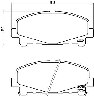 Brembo Brake Pads Front Honda Accord ( Set Lh&Rh) (P28043)