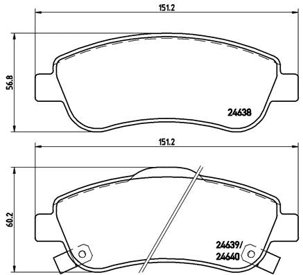 Brembo Brake Pads Front Honda Cr-X ( Set Lh&Rh) (P28045)