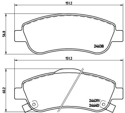 I-Brembo Brake Pads Front Honda Cr-X ( Set Lh&amp;Rh) (P28045)
