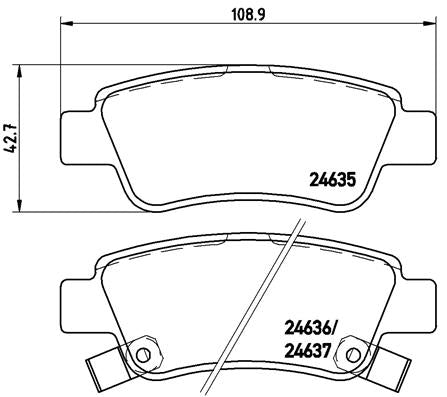 Brembo Brake Pads Front Honda Crv ( Set Lh&Rh) (P28046)